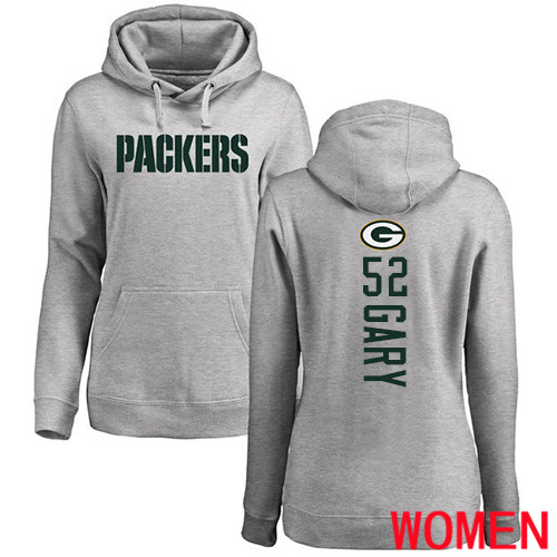 Green Bay Packers Ash Women 52 Gary Rashan Backer Nike NFL Pullover Hoodie Sweatshirts
